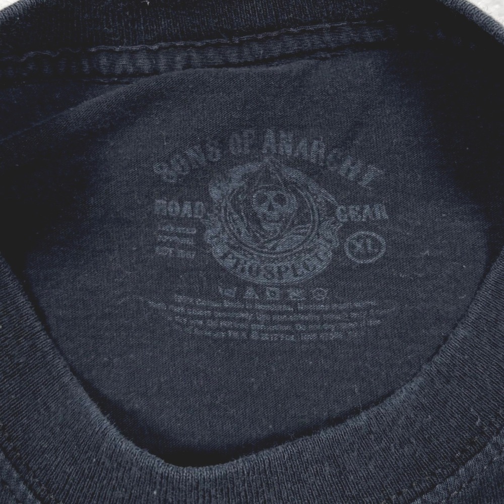 Sons of Anarchy T-Shirt Men‎ XL (FIT M) Black Grim Reaper Biker Goth Tee SAMCRO - Picture 5 of 9